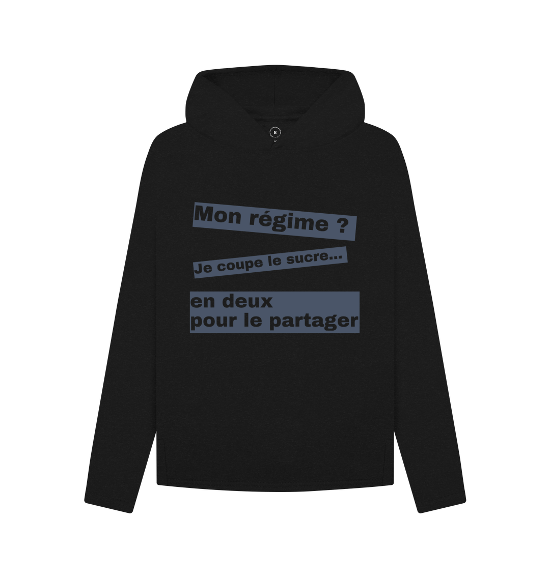 Black Sweat hoodie organic r\u00e9gime sucre
