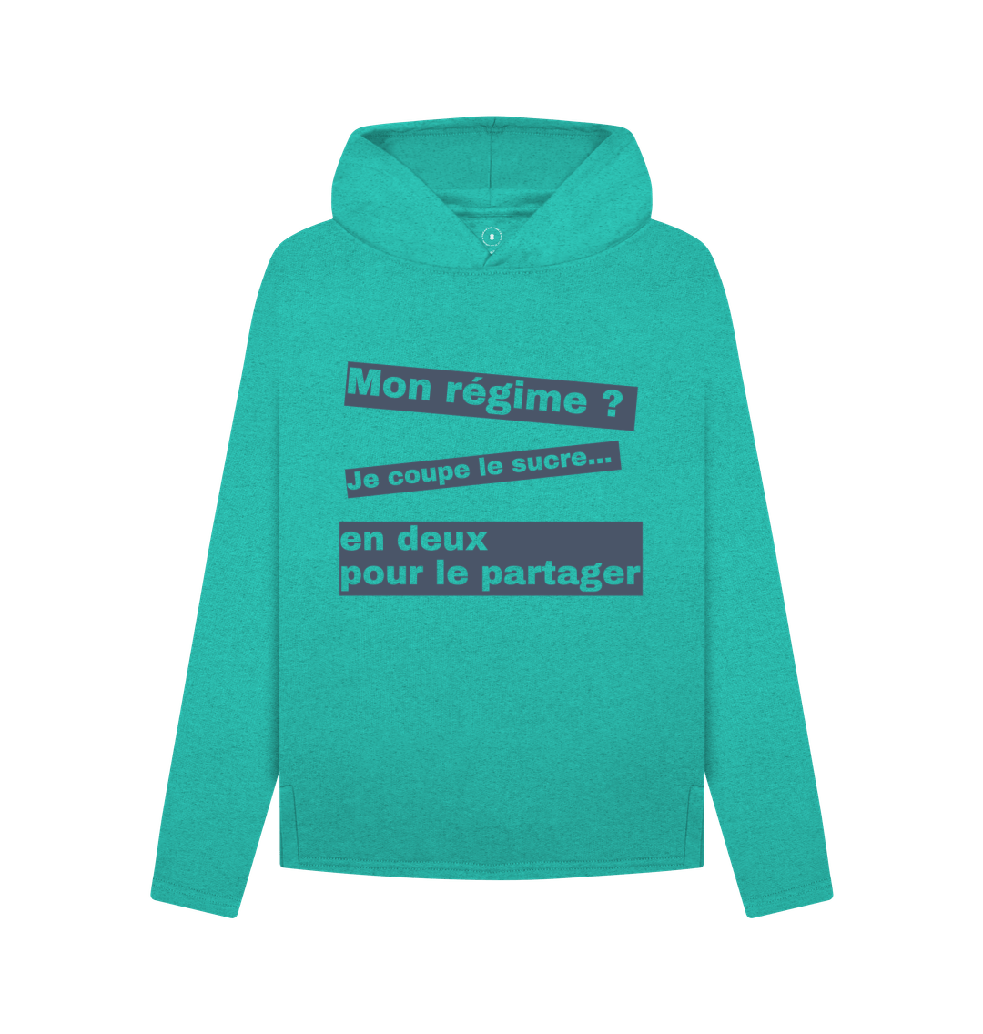 Seagrass Green Sweat hoodie organic r\u00e9gime sucre