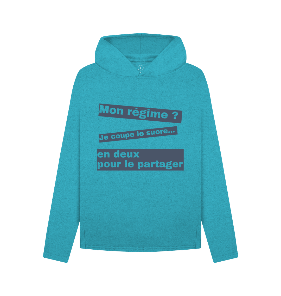 Ocean Blue Sweat hoodie organic r\u00e9gime sucre