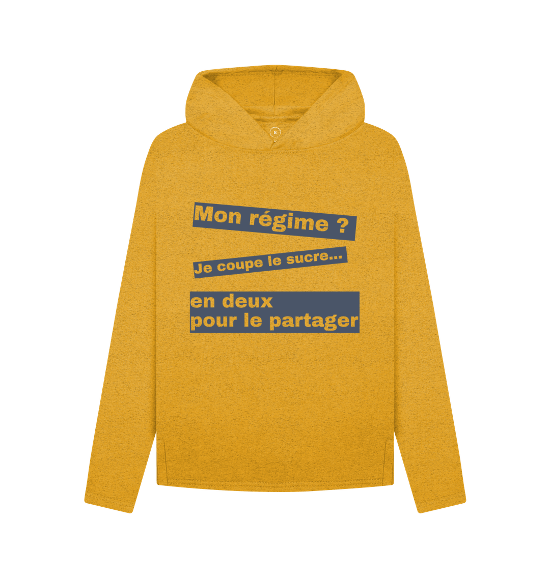 Sunflower Yellow Sweat hoodie organic r\u00e9gime sucre