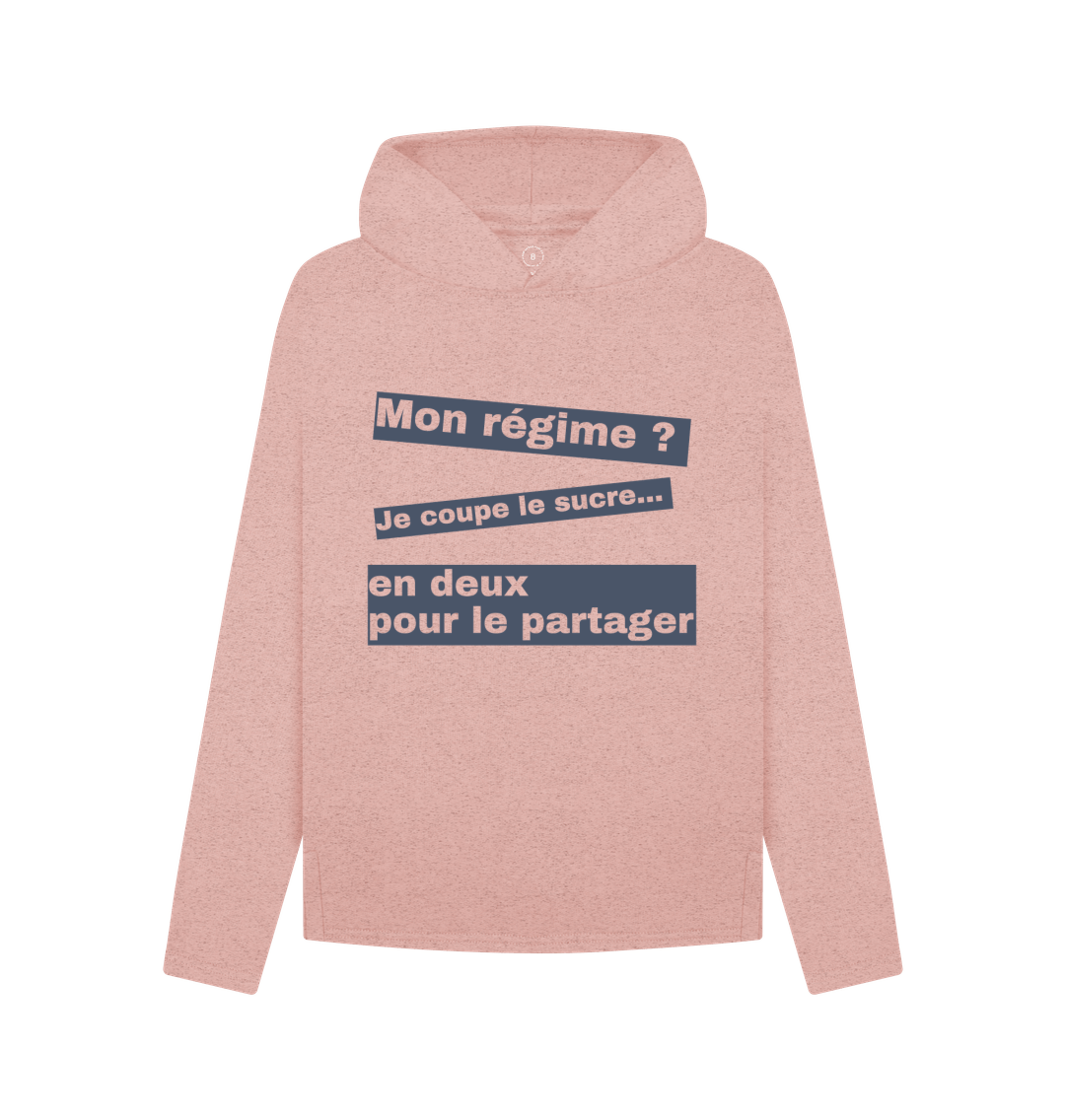 Sunset Pink Sweat hoodie organic r\u00e9gime sucre